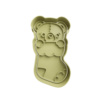 Osito de Peluche en Calcetin Cortador de Galletas