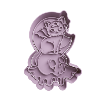 Gato en Craneo Cortador de Galletas