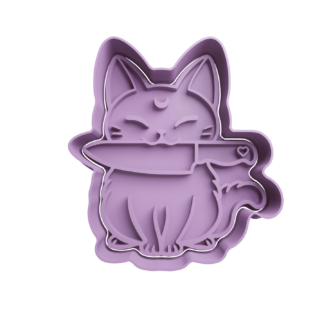 Gato con Cuchillo Cortador de Galletas