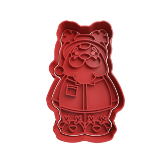 Papa Noel en Pijamas Cortador de Galletas