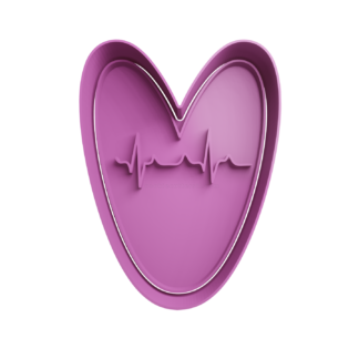 Corazon con Electrocardiograma Cortador de Galletas