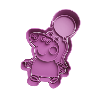 Peppa Pig con Globo Cortador de Galletas
