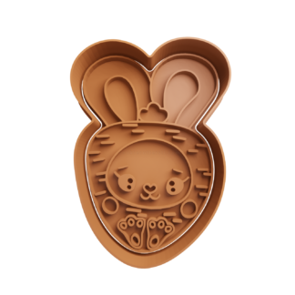 Conejo con Disfraz Zanahoria Cortador de Galletas