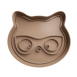 Gato con Anteojos Cortador de Galletas