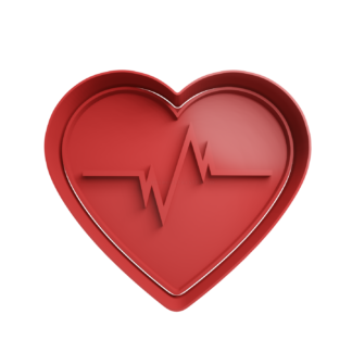 Corazon Electrocardiograma Cortador de Galletas