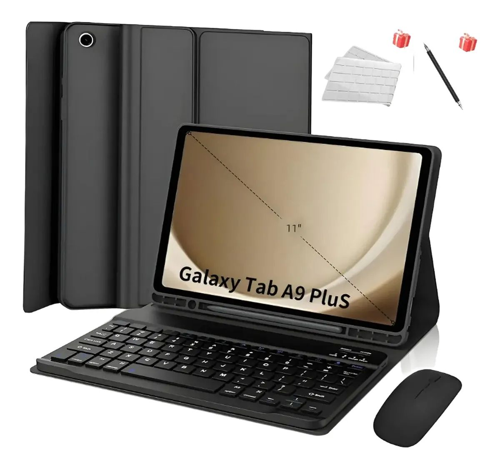 FUNDA CON TECLADO Y MOUSE SAMSUNG TAB A9 PLUS