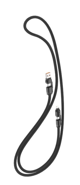 [GT-WC155-5-ROSA-DURAZNO] CABLE USB 4 EN 1 240w (PC 155-5) (ROSA DURAZNO)